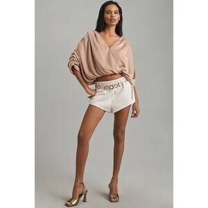 NWT Sunday in Brooklyn Ruched Batwg Blouse